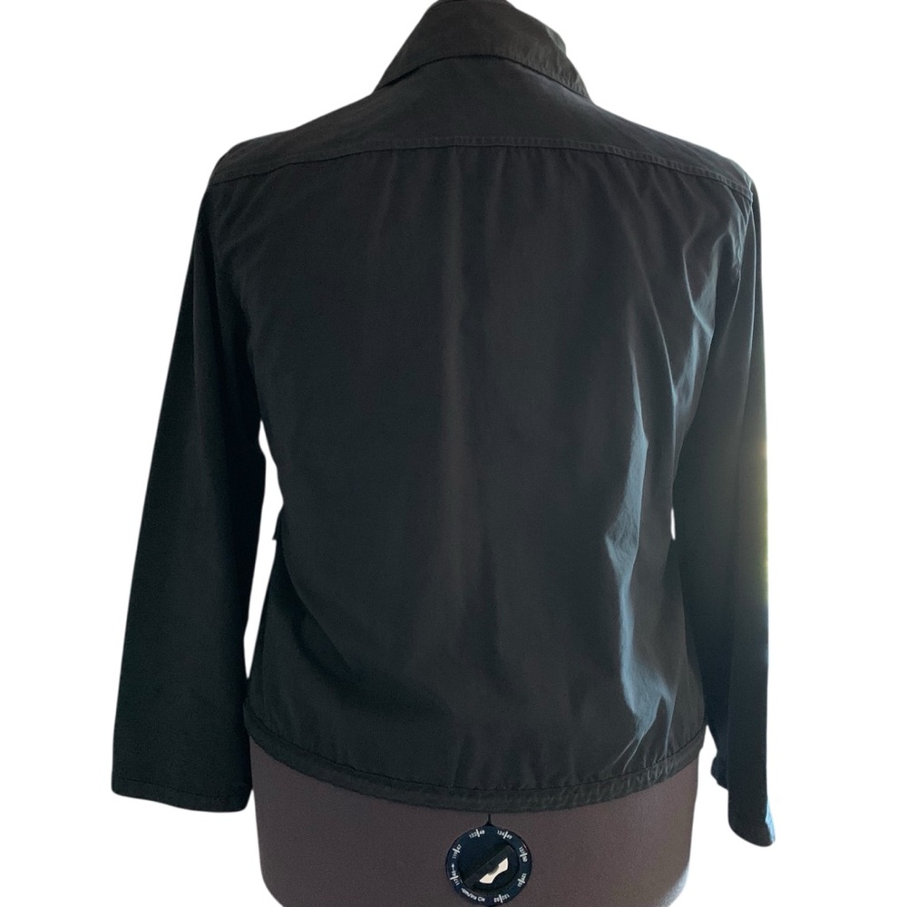 Chico’s Black Windbreaker Jacket with Hood * Large / 12 - Picture 5 of 16